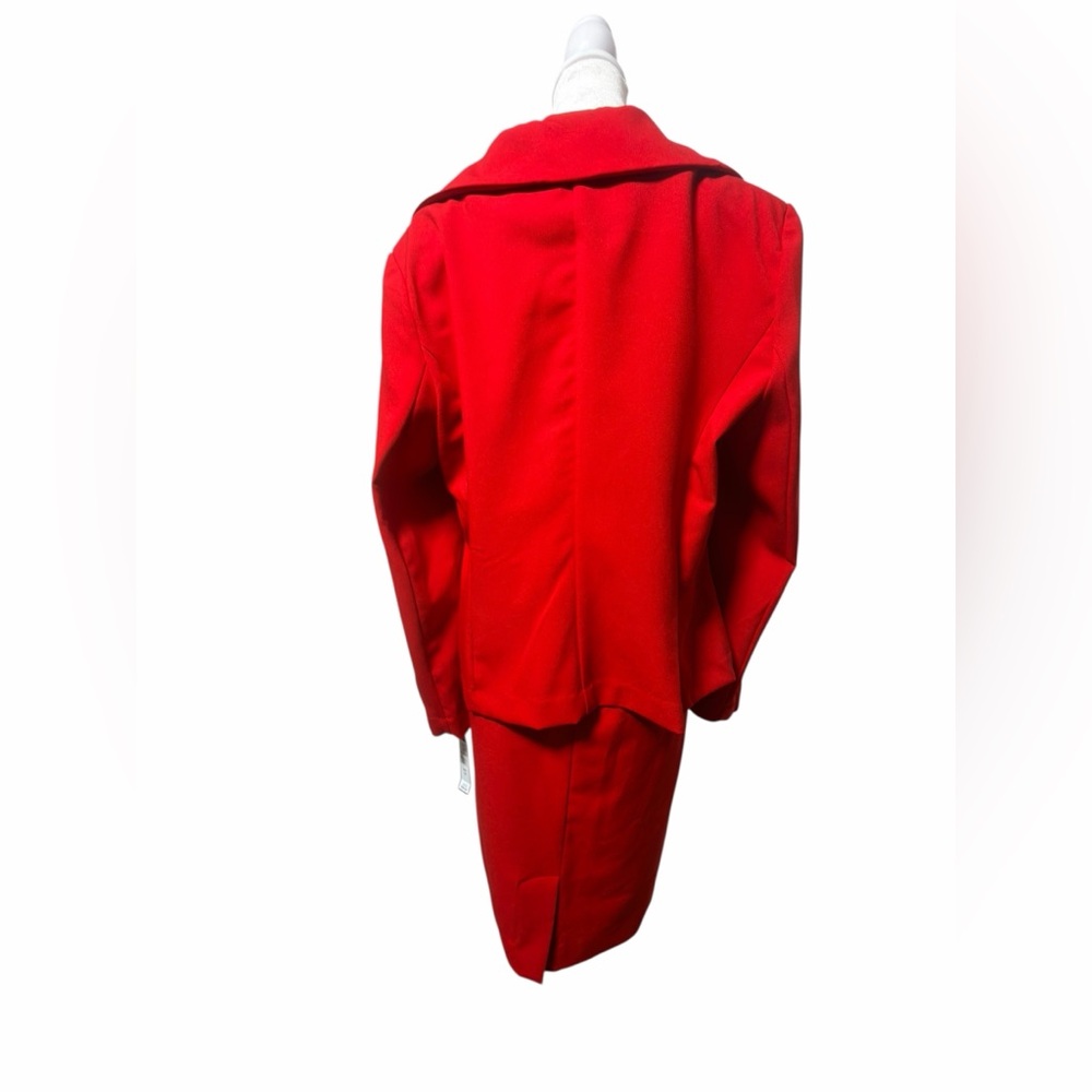 Emily Red Skirt Suit | 2-Piece Jacket & Skirt | Size 14 | NWT - Picture 6 of 10